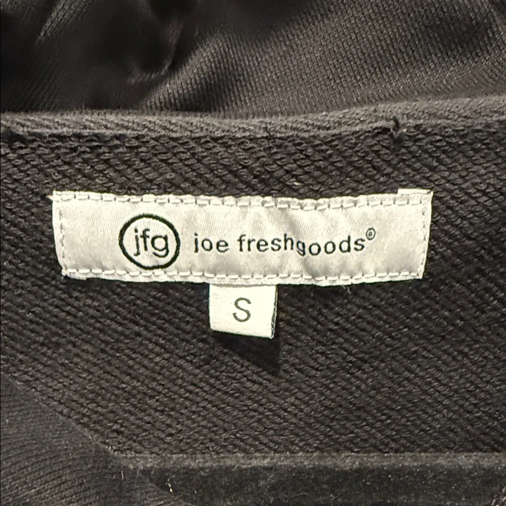 Joe Fresh Black Hoodie with Artistic Dog Design